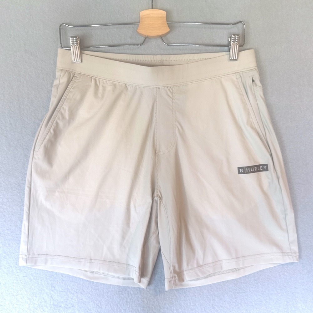 Hurley Mens Hybrid Walk Shorts Tan Beige‎ Quick Dry Stretch HSP24VMB-11514 Small